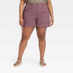 A New Day High Rise Purple Shorts with pockets